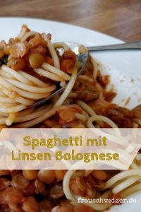 Spaghetti mit Linsen Bolognese