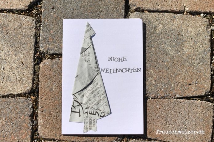 DIY-Ideen-Weihnachtskarten-selber-basteln-Tannenbaum