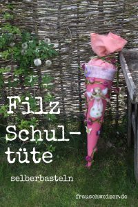 DIY Anleitung Filz - Schultuete fuer den Schulanfang selbermachen