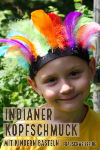 mit Kindern Indianer Kopfschmuck basteln