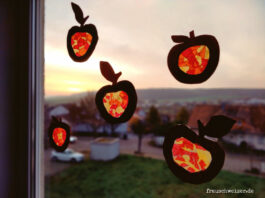 Apfelfenster-herbstdeko