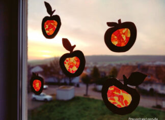 Apfelfenster-herbstdeko